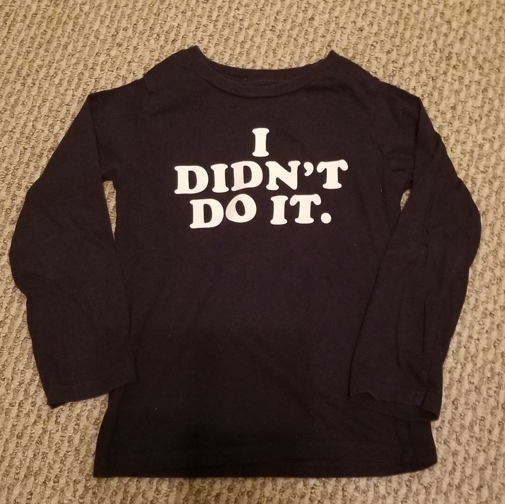 Boy's Long Sleeve T-Shirt I DIDN'T DO IT.